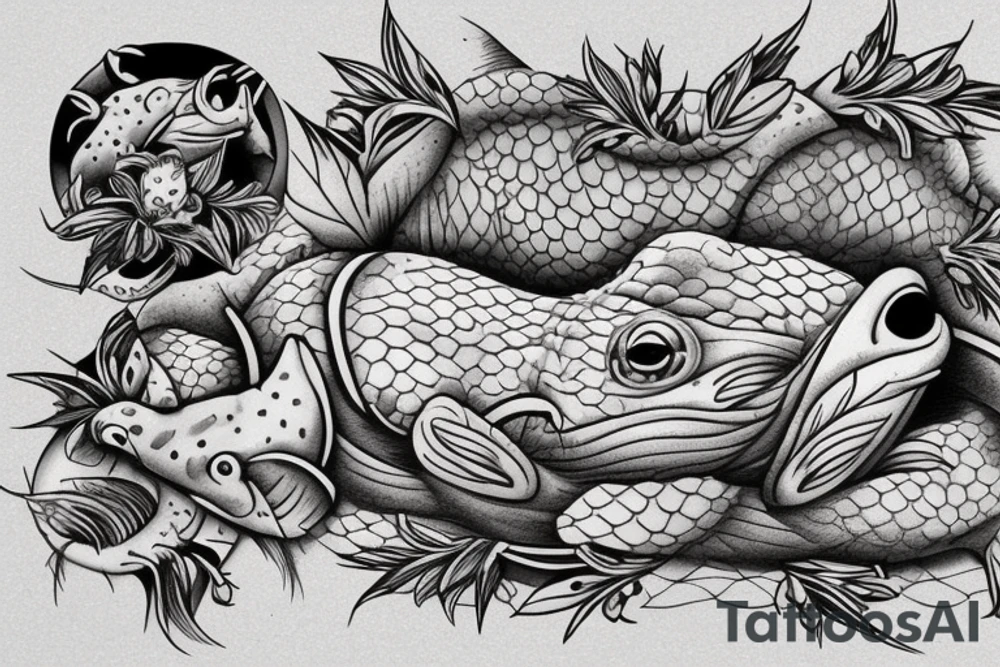 toad and carp tattoo idea