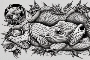 toad and carp tattoo idea