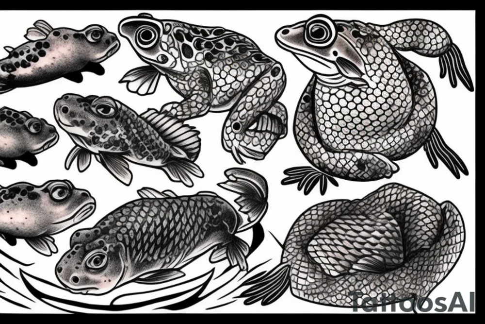 toad and carp tattoo idea