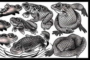 toad and carp tattoo idea