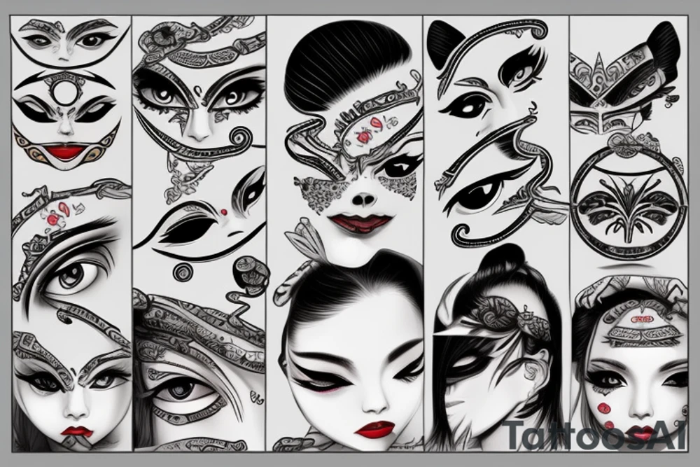 Neo traditional eye tattoo idea