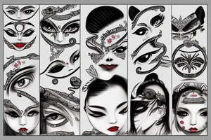 Neo traditional eye tattoo idea