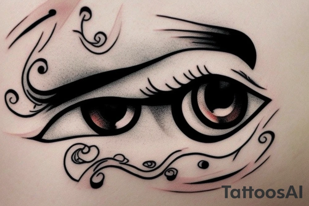 Neo traditional eye tattoo idea