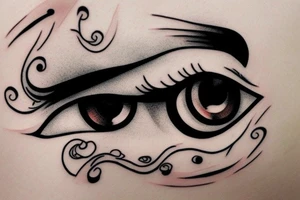 Neo traditional eye tattoo idea