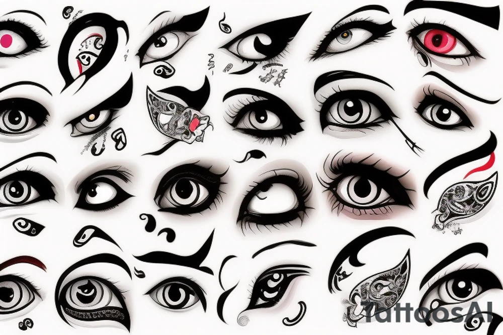 Neo traditional eye tattoo idea