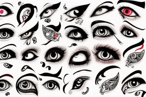 Neo traditional eye tattoo idea