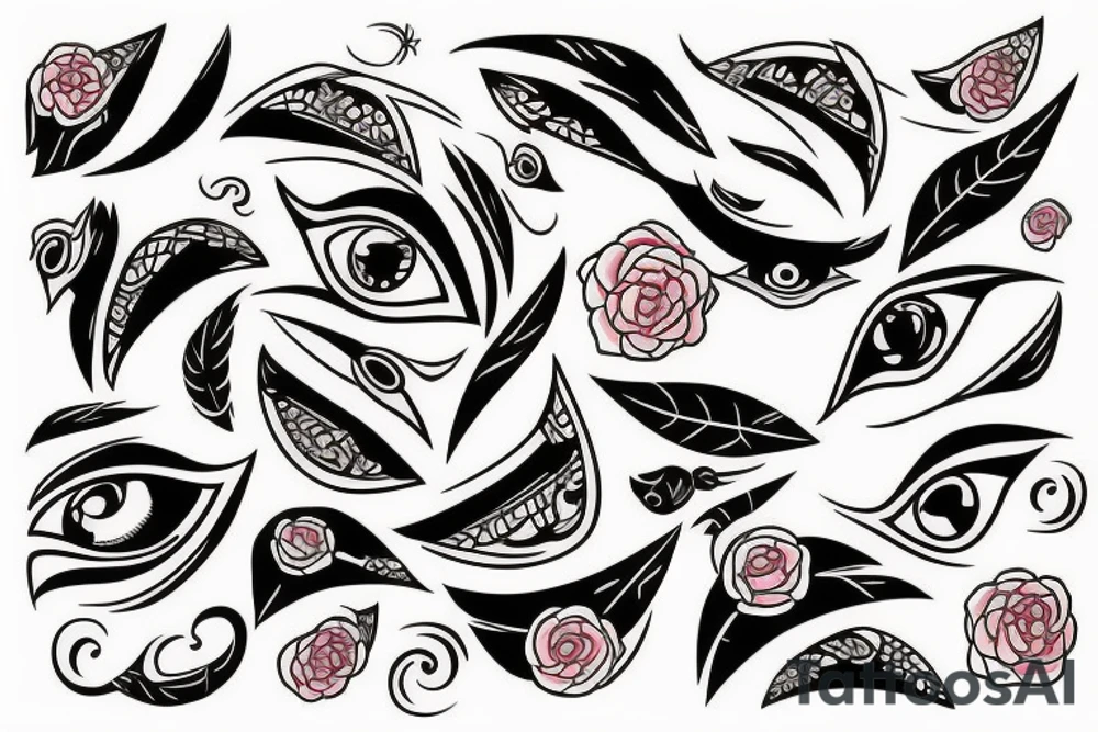 Neo traditional eye tattoo idea