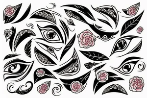 Neo traditional eye tattoo idea