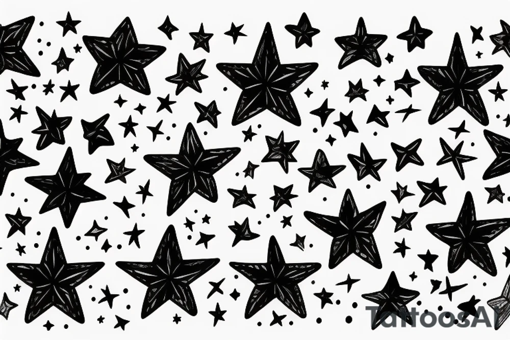 two stars tattoo idea