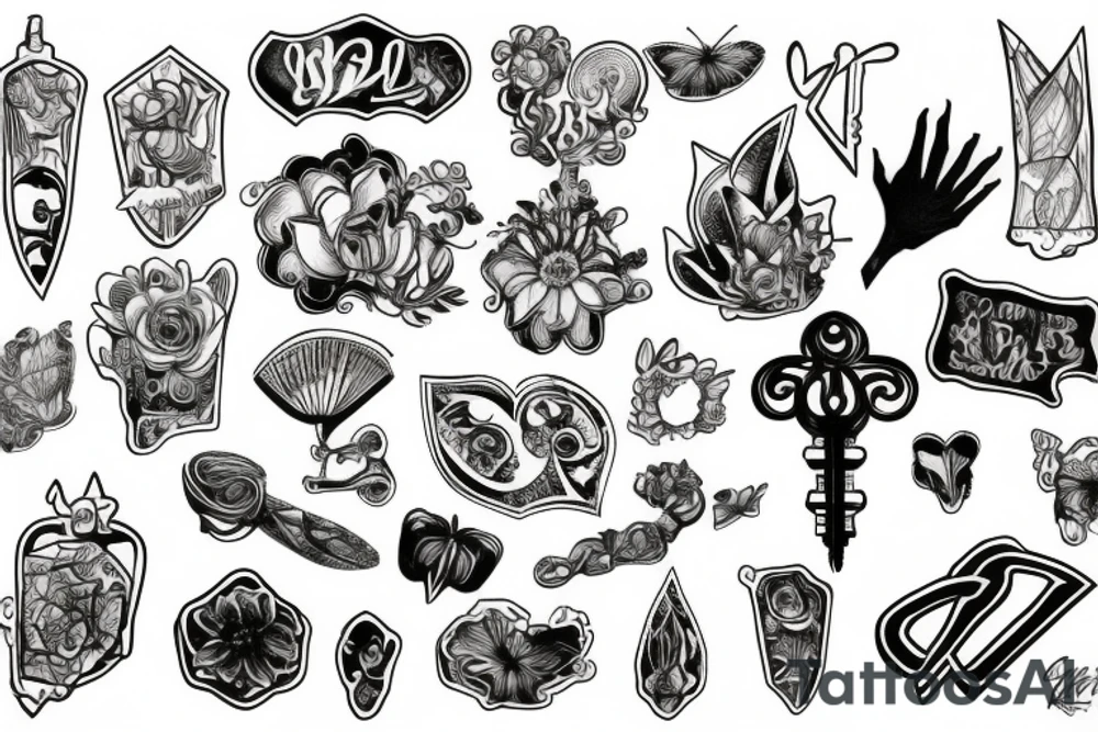 glass key tattoo idea