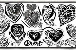 broken heart tattoo idea