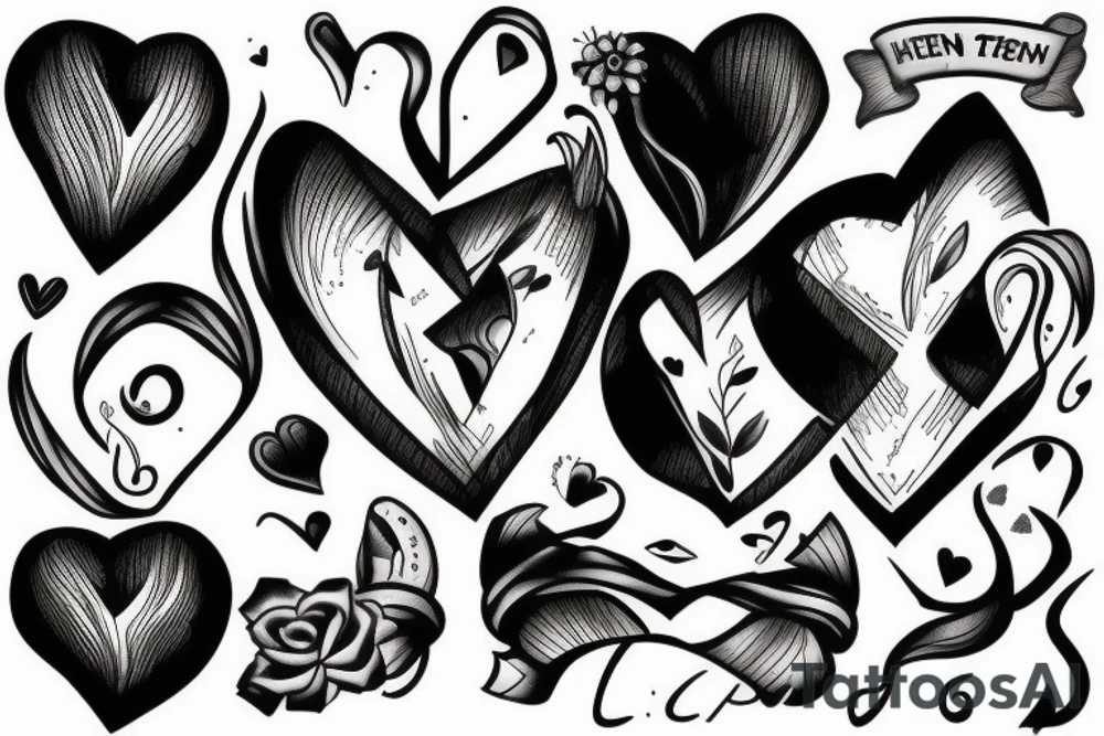 broken heart tattoo idea
