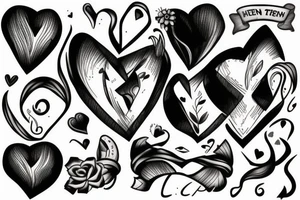 broken heart tattoo idea