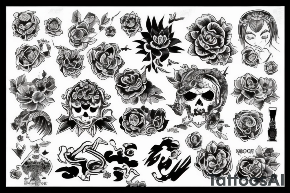 дракон в цвете tattoo idea