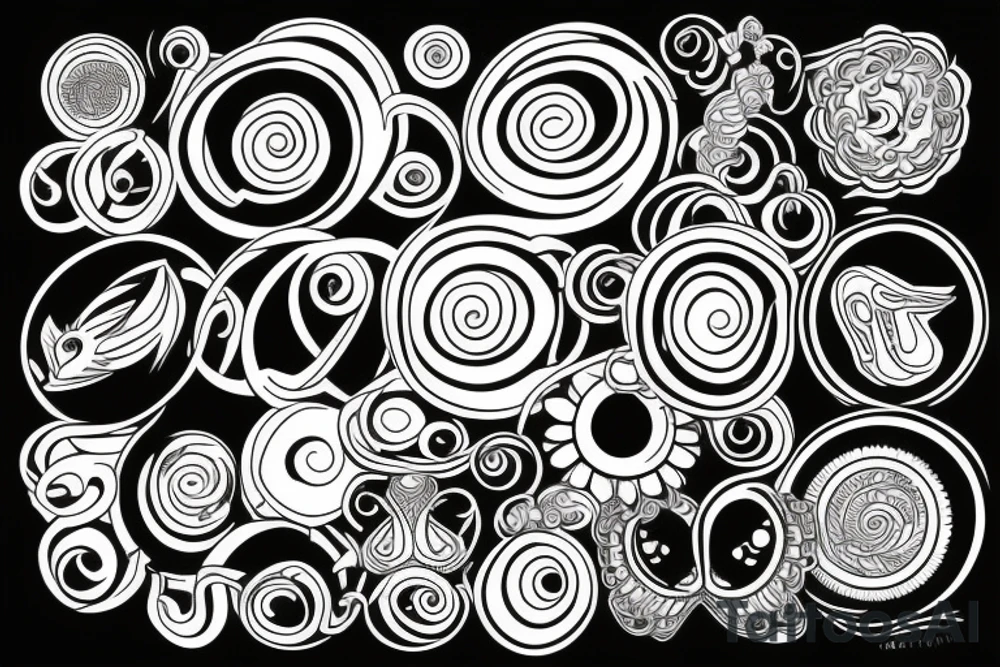 9 circles tattoo idea