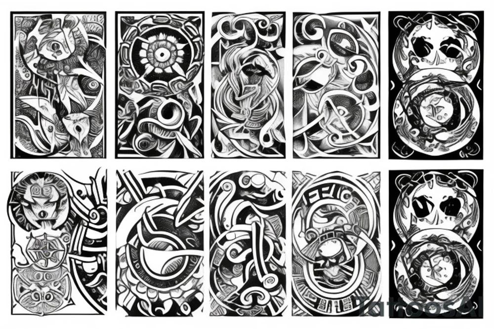 9 circles tattoo idea