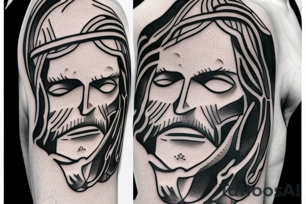 one piece bicep Jesus Christ tattoo tattoo idea one piece bicep Jesus Christ tattoo tattoo idea