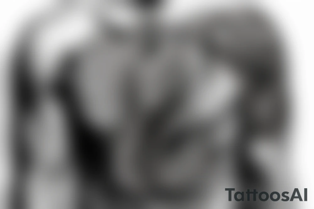 Sleeve dragon head on the chest, the body of the dragon goes along the hand and ends in the palm tattoo idea