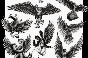 Icarus falling tattoo idea