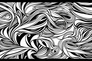 Phoenix abstract long whimsical tattoo idea