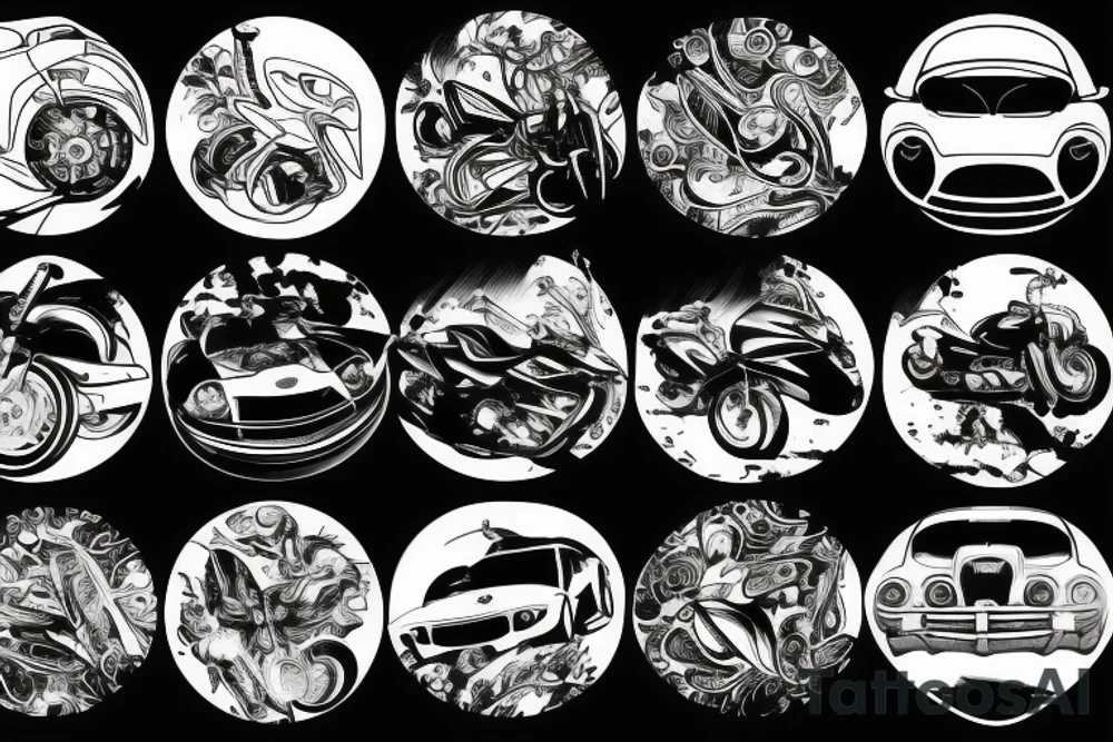 sport Car tattoo idea