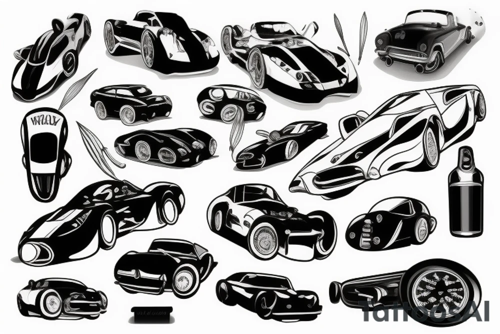 sport Car tattoo idea