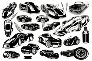 sport Car tattoo idea