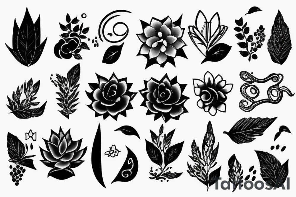 Small black Brilliant tattoo idea