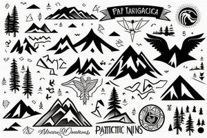 Pacific Northwest mountains tattoo idea