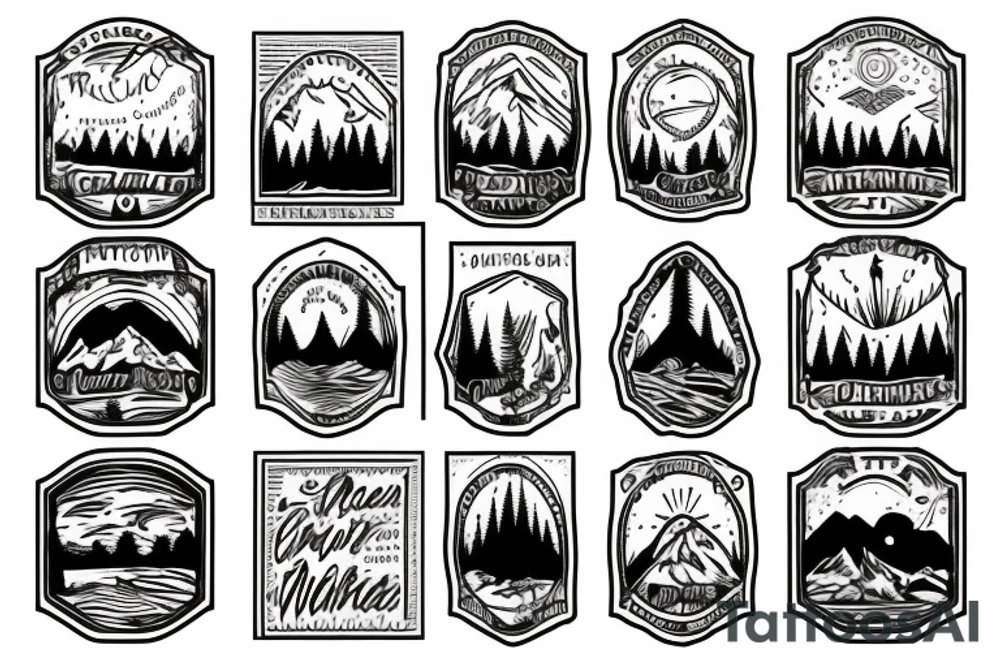 Pacific Northwest mountains tattoo idea