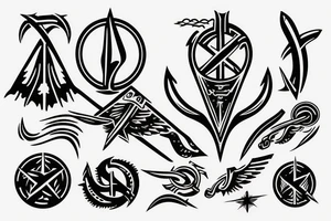 emblem of Ukraine trident tattoo idea