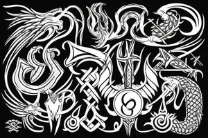 trident emblem of Ukraine tattoo idea