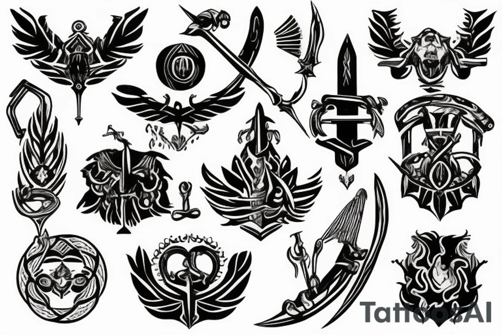 trident emblem of Ukraine tattoo idea