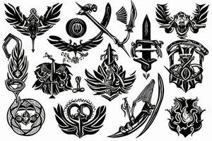 trident emblem of Ukraine tattoo idea