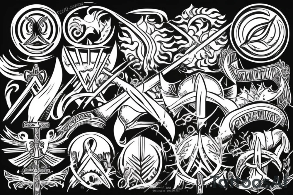trident emblem of Ukraine tattoo idea