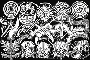 trident emblem of Ukraine tattoo idea