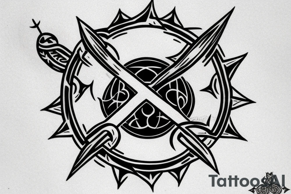 trident emblem of Ukraine tattoo idea