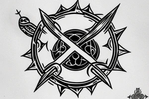 trident emblem of Ukraine tattoo idea
