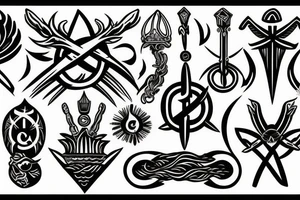trident emblem of Ukraine tattoo idea