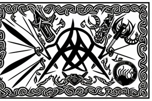 trident, emblem of Ukraine, war tattoo idea