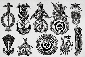trident, emblem of Ukraine, war tattoo idea