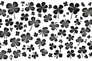 4 leaf clover with intials DTN tattoo idea