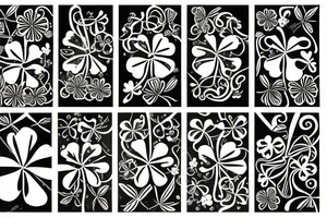 4 leaf clover with intials DTN tattoo idea