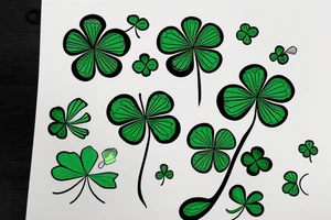 4 leaf clover, green, danny nix D tattoo idea