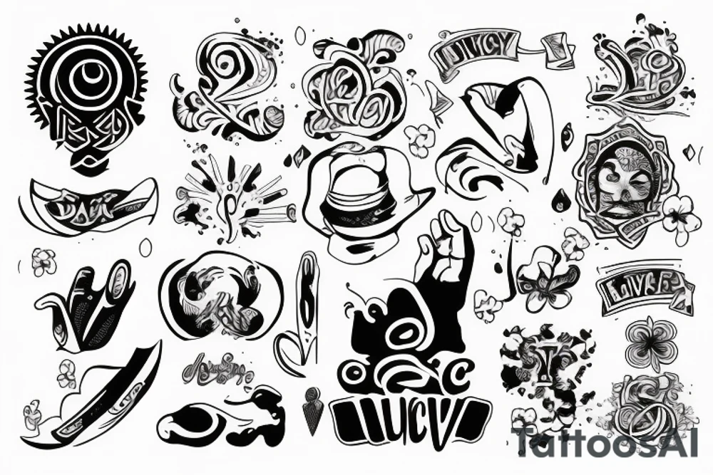 irish danny clover lucky wave tattoo idea
