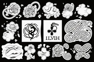 irish danny clover lucky wave tattoo idea