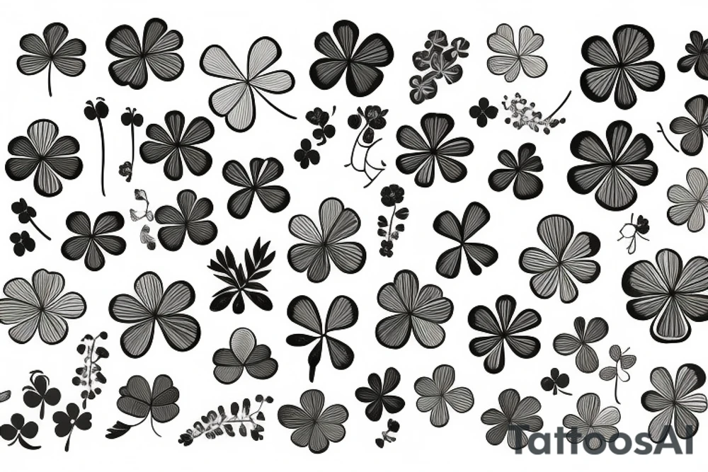 4 leaf clover with the name danny tattoo idea