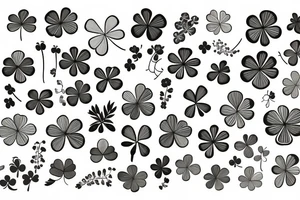 4 leaf clover with the name danny tattoo idea