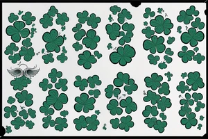 4 leaf clover DTN lake waves tattoo idea