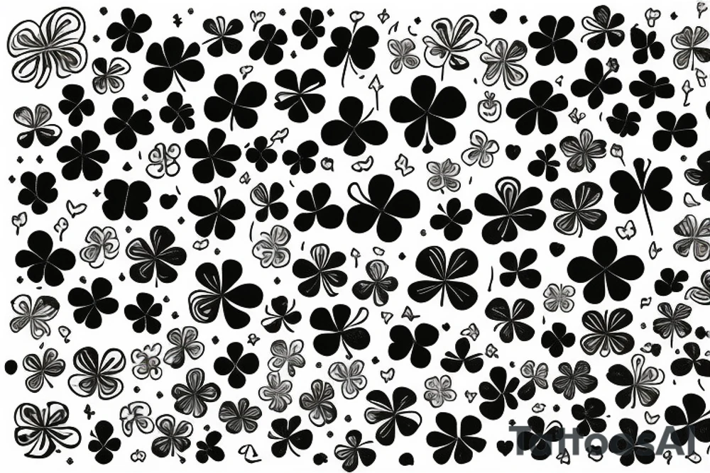 4 leaf clover DTN lake waves tattoo idea